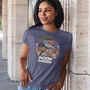 Image shows It Takes Two Moon Baboon Tee worn by female model resting on a wall with her left shoulder while facing front at an angle. The might of the moon baboon is legendary, and it sure does take two to match it. Wearing this stylish printed tee might also help get on his good side, as long as you’re not trying to make Rose cry. Just pair it with some denim pants and sneakers, and you’re good.