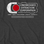 Image shows Dead Space Concordance Extraction Corporation Tee's logo zoomed in. The Concordance Extraction Corporation, also referred to as CEC, is a public trading company at the forefront of the deep space mining industry. They are the largest solar mining and extraction company in the Earth colonies and the fifth largest company in terms of market capital.[1] The CEC was responsible for the creation of the giant Planet Cracker-class starships.